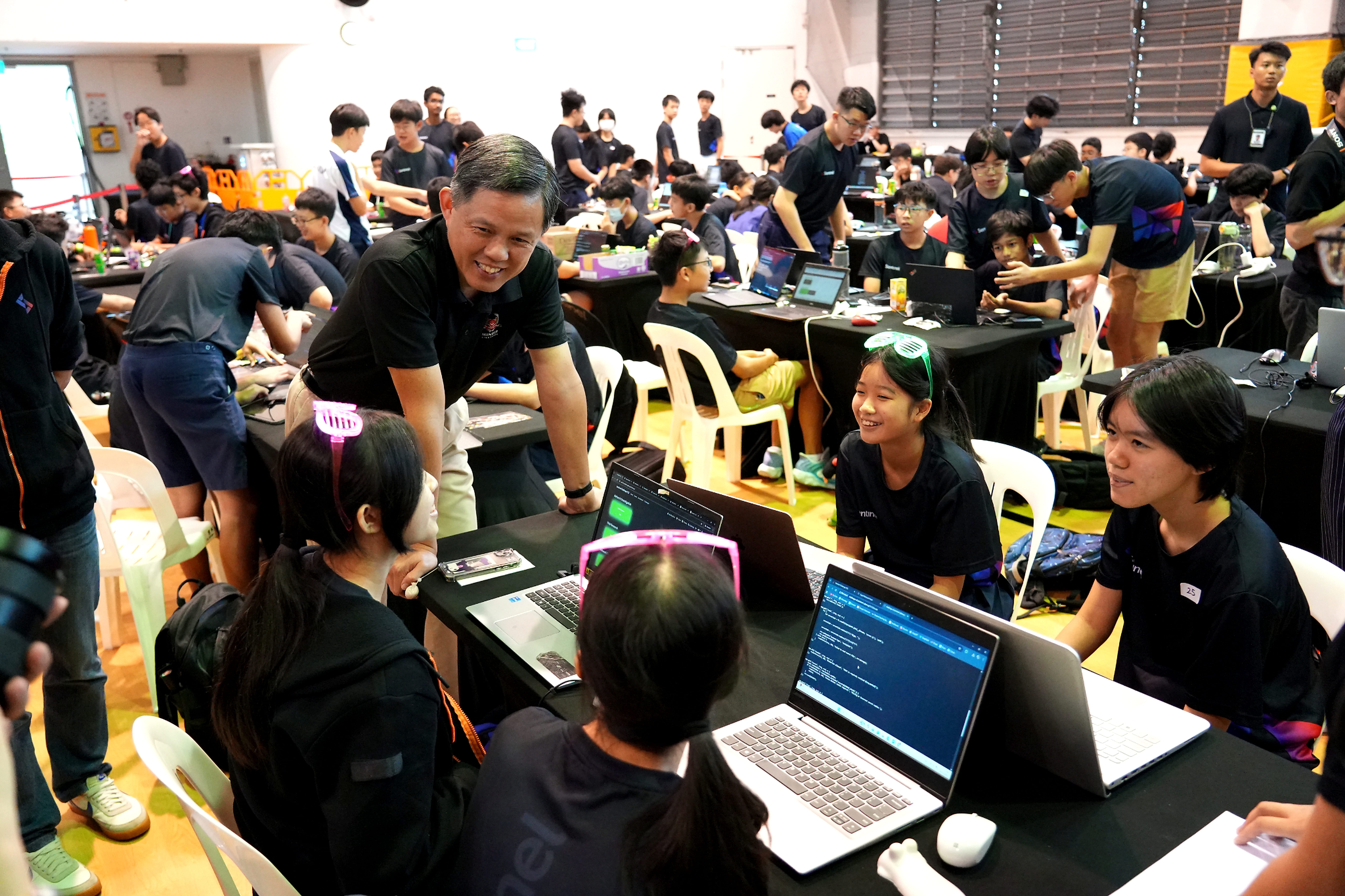 Minister Chan Chun Sing engaging Sentinel Challenge Participants